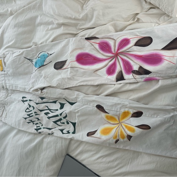 Juliet johnstone custom painted pants size 30 - Picture 4 of 6